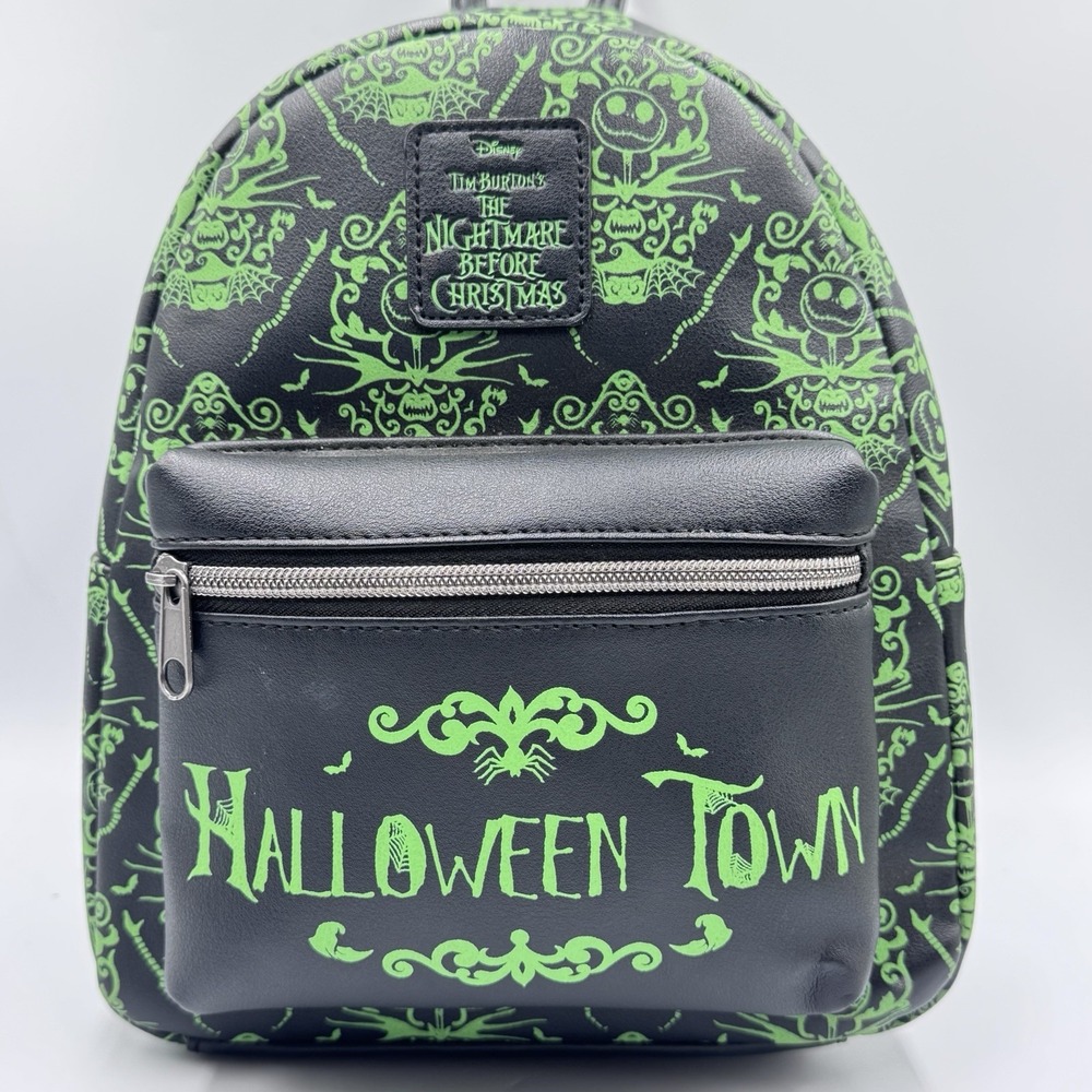 LoungeFly Nightmare Before Christmas Backpack Disney Halloween Town Skeleton